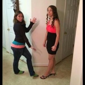 Black and pink formal dress